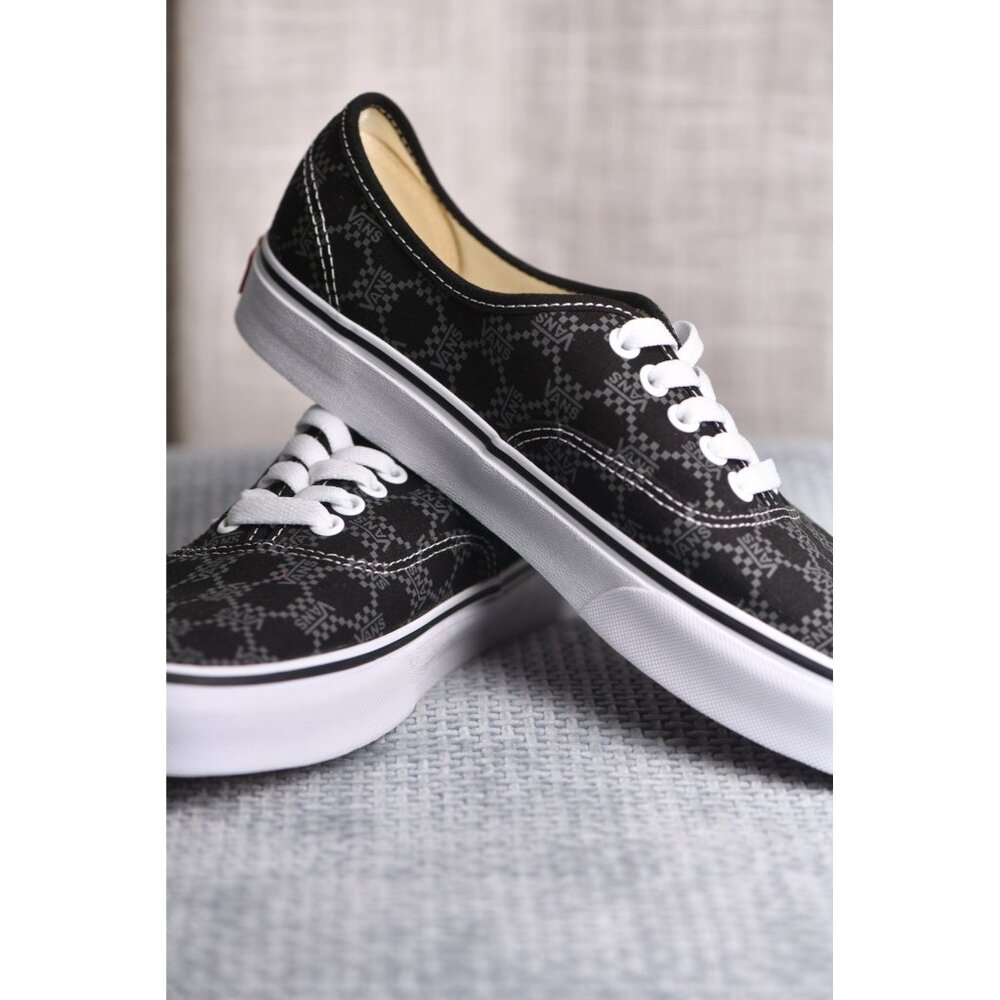New! Size: 8 Men/9.5 Women | Vans Authentic Monogram - Black - Picture 9 of 16